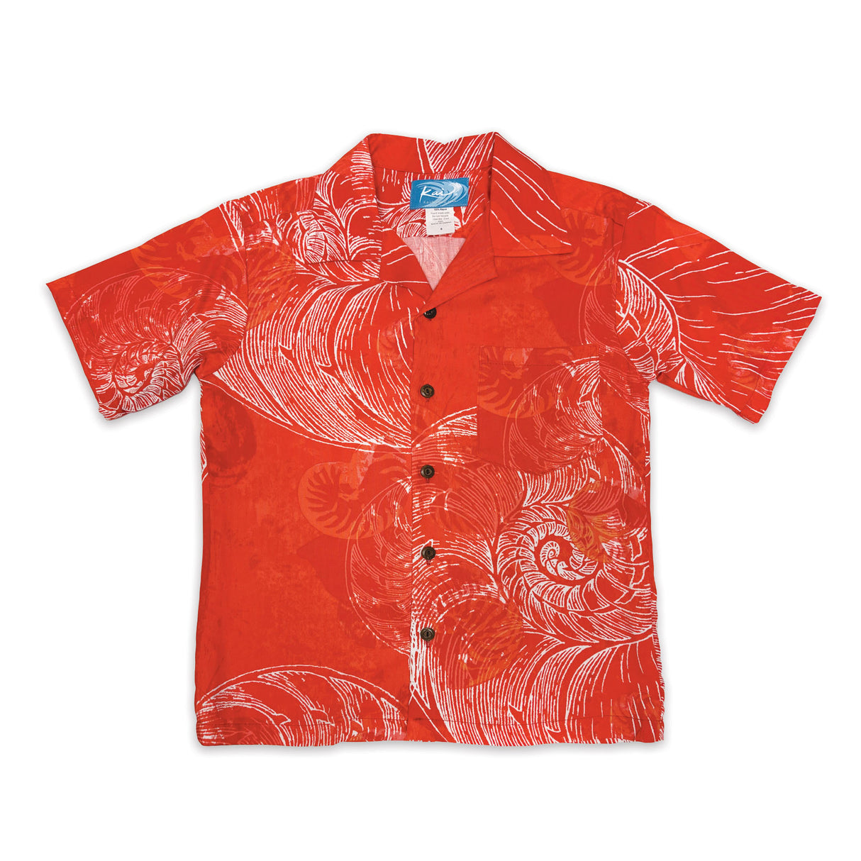 Nautilus Orange Boys' Aloha Shirt