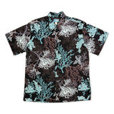 Coral Black Mens Aloha Shirt