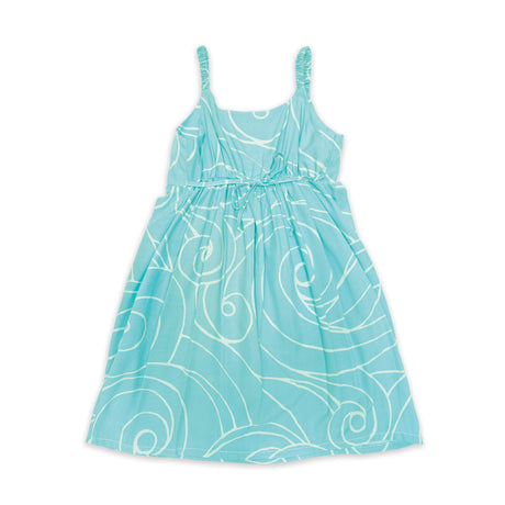 Ocean Waves Aqua Mint Girls Dress