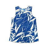 Heliconia Navy Womens Flyaway Sleeveless Blouse