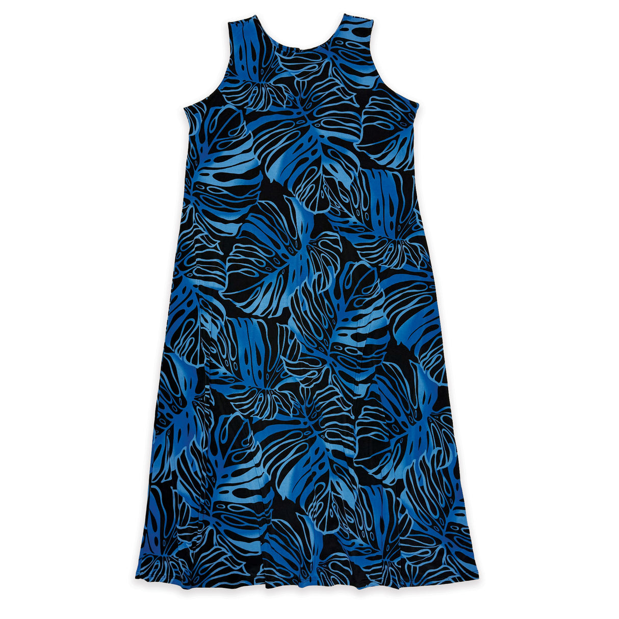 Monstera Blue Women's Knit Midi Dress