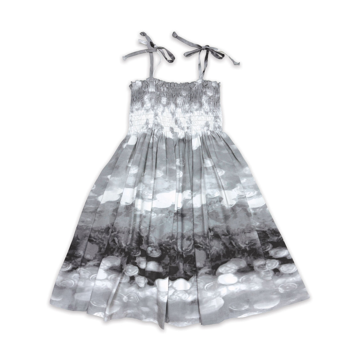 Ocean Celebration Silver Girls Babydoll Tie Strap Dress