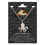 Silver Charm Necklace, Octopus