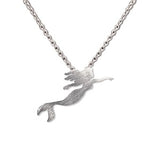 Silver Charm Necklace, Mermaid