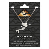 Silver Charm Necklace, Mermaid