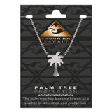 Silver Charm Necklace, Palm Tree