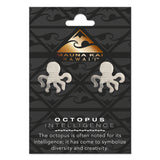 Silver Charm Earrings, Octopus