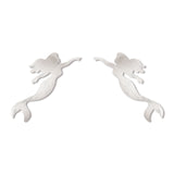 Silver Charm Earrings, Mermaid