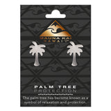 Silver Charm Earrings, Palm Tree