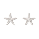 Silver Charm Earrings, Starfish