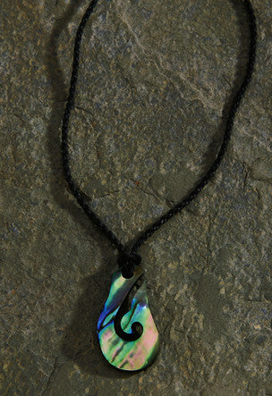 Adjustable Cord, Paua Carving - Hook