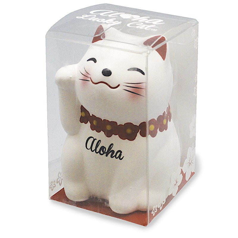 Aloha Lucky Cat | Hawaiian Asian Fusion Figurine – Our Island Heritage