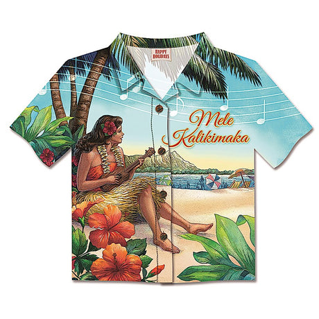 Aloha Shirt Christmas Cards 8 Pack, Vintage Hawaiʻi
