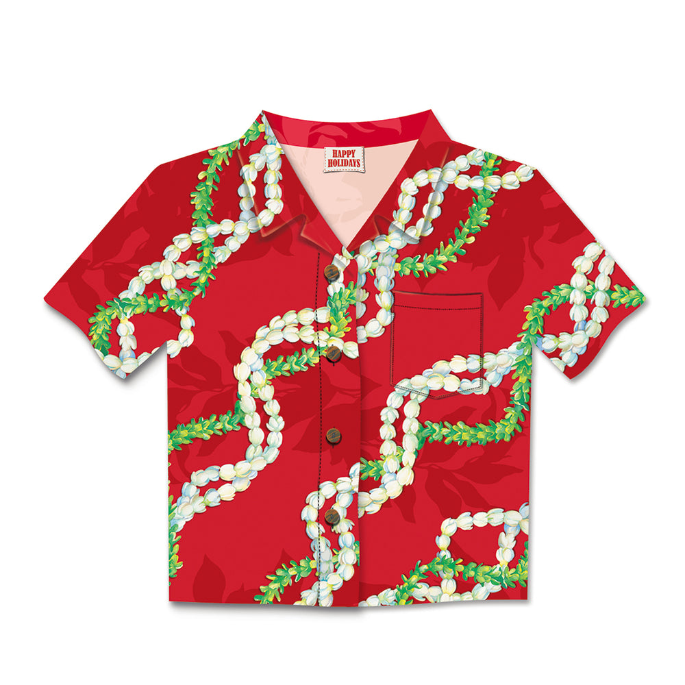 Aloha Shirt Mele Kalikimaka 8 Pack Cards, Pikake Lei II