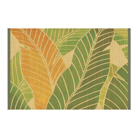 Bamboo Placemat, Tropical Leaves