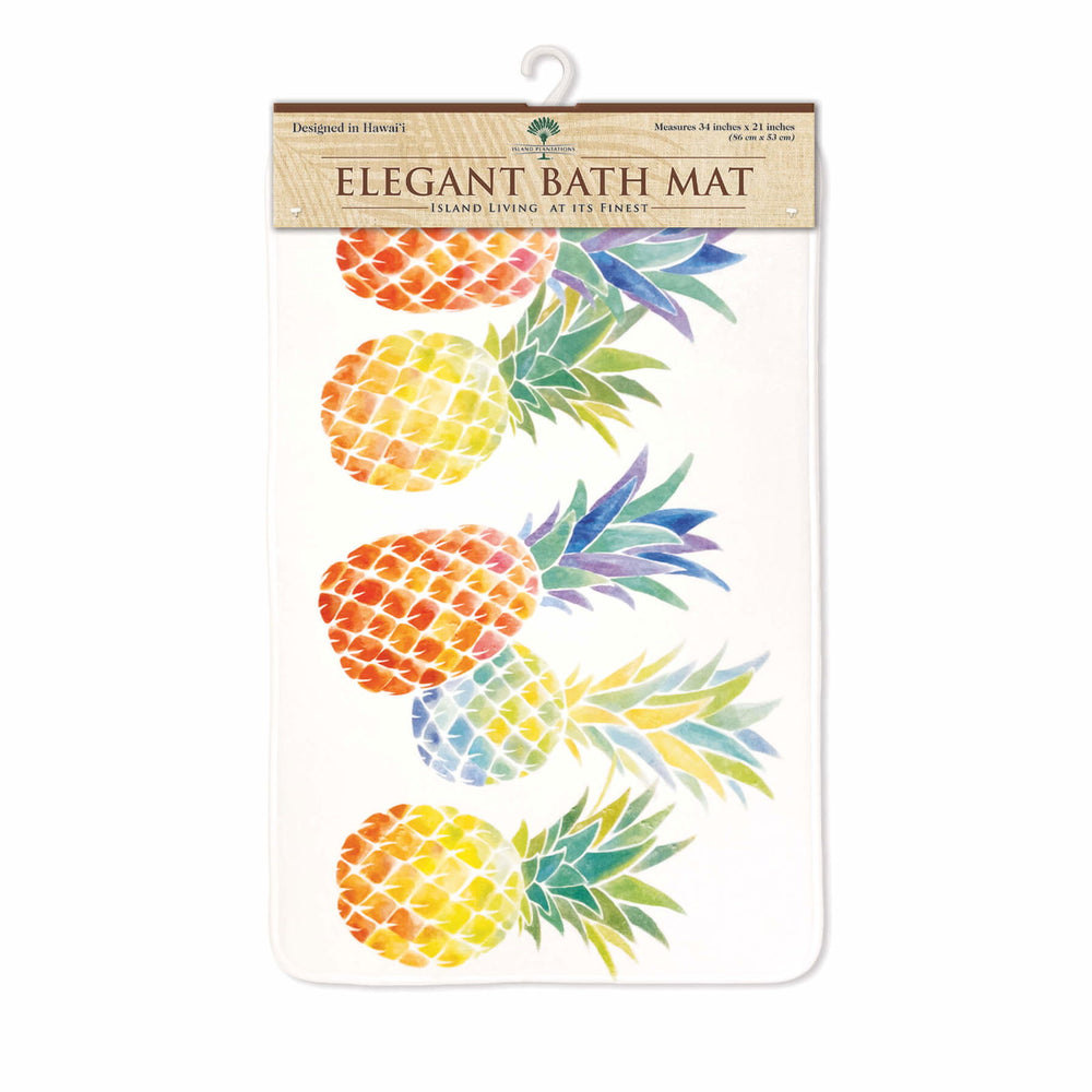 Bath Mat, Watercolor Pineapple HOME 