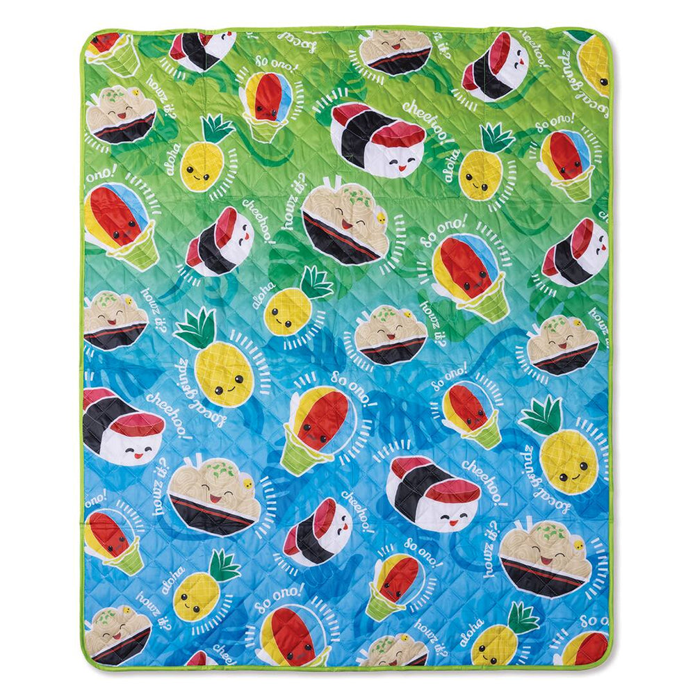 Beach Mat with Zipper Pouch, Local Grindz  