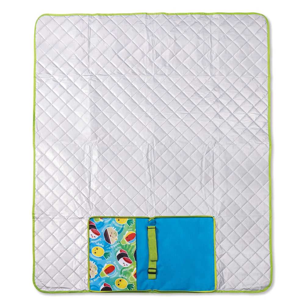 Beach Mat with Zipper Pouch, Local Grindz  