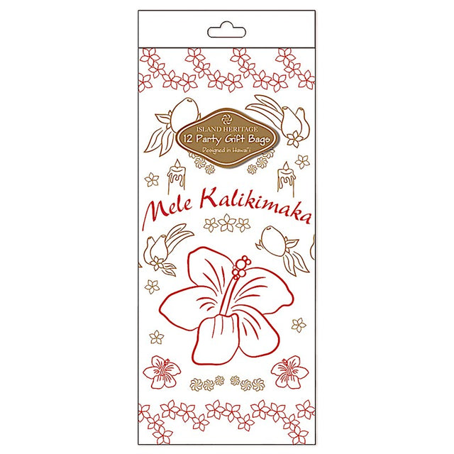 Cello Bag 12-Pack, Hibiscus Kalikimaka