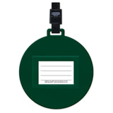 Circular luggage tag green