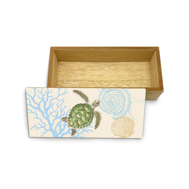 Coastal Wood Box, Honu Voyage