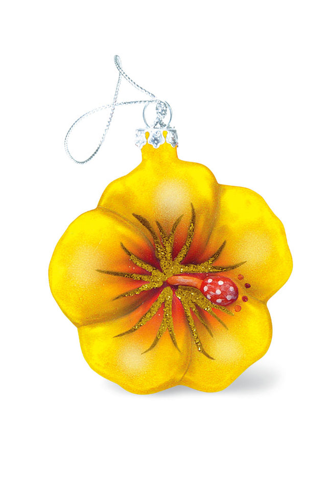 Collectible Glass, Yellow Hibiscus