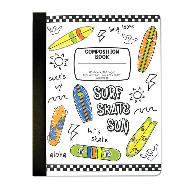 Composition Book, Surf Skate Sun  