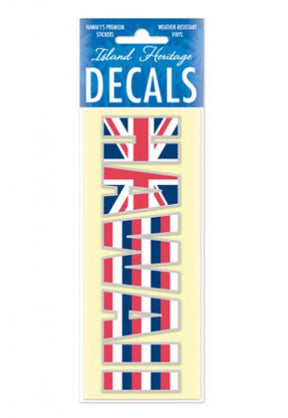 Decal Small Banner, Hawaii Flag Print