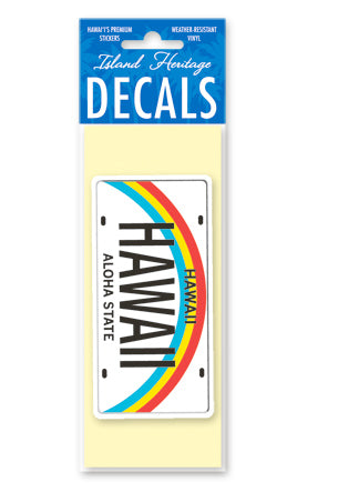 Decal Small Banner, Hawaii License Plate