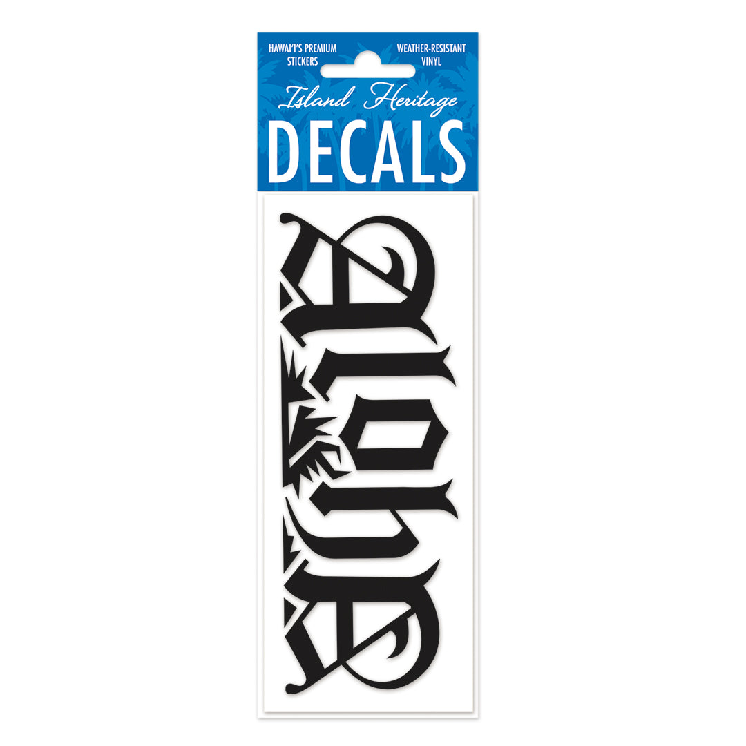 Decal Small Banner, Royal Aloha Black