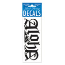 Decal Small Banner, Royal Aloha Black