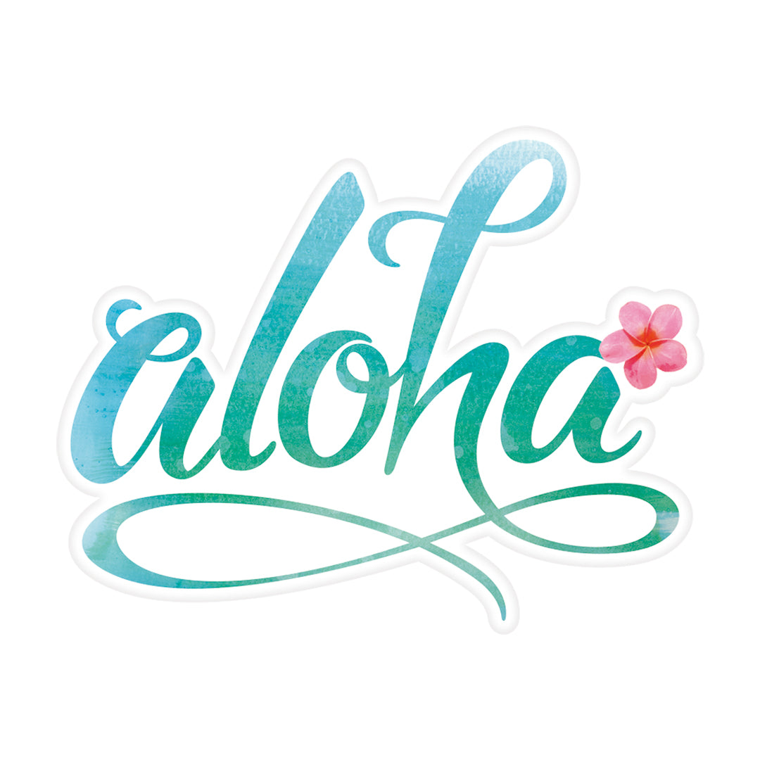 Decal Small Oblong, Aloha Floral