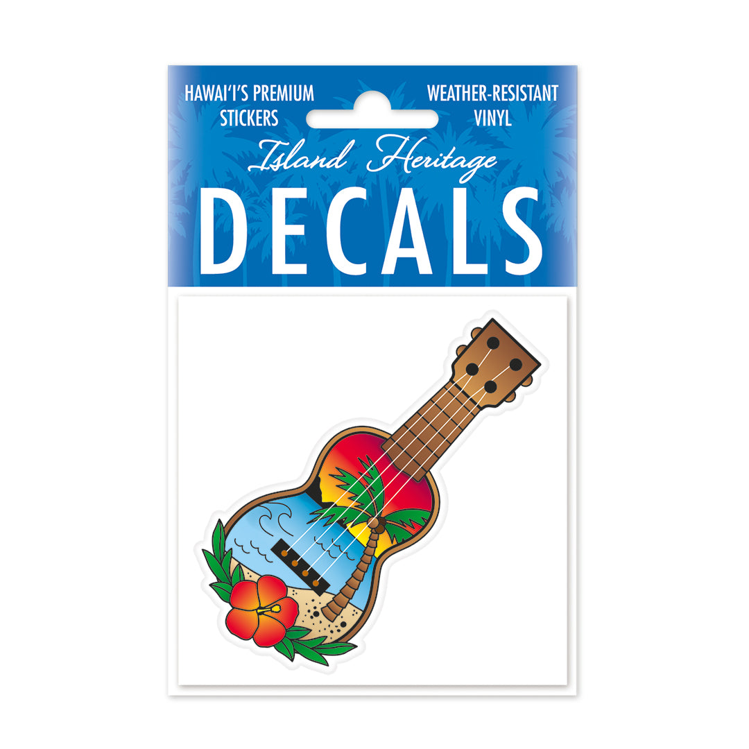 Decal Small Oblong, Paradise Ukulele