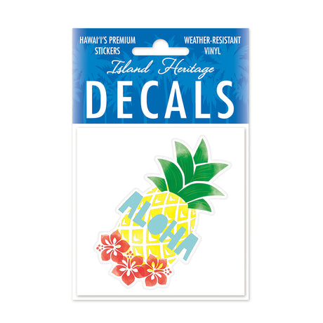 Decal Small Oblong, Pineapple Aloha