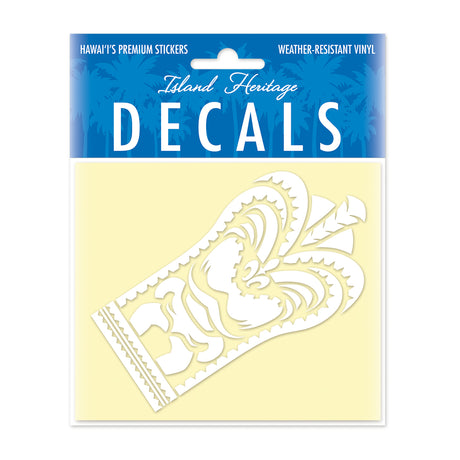 Decal Small Oblong, Tiki White