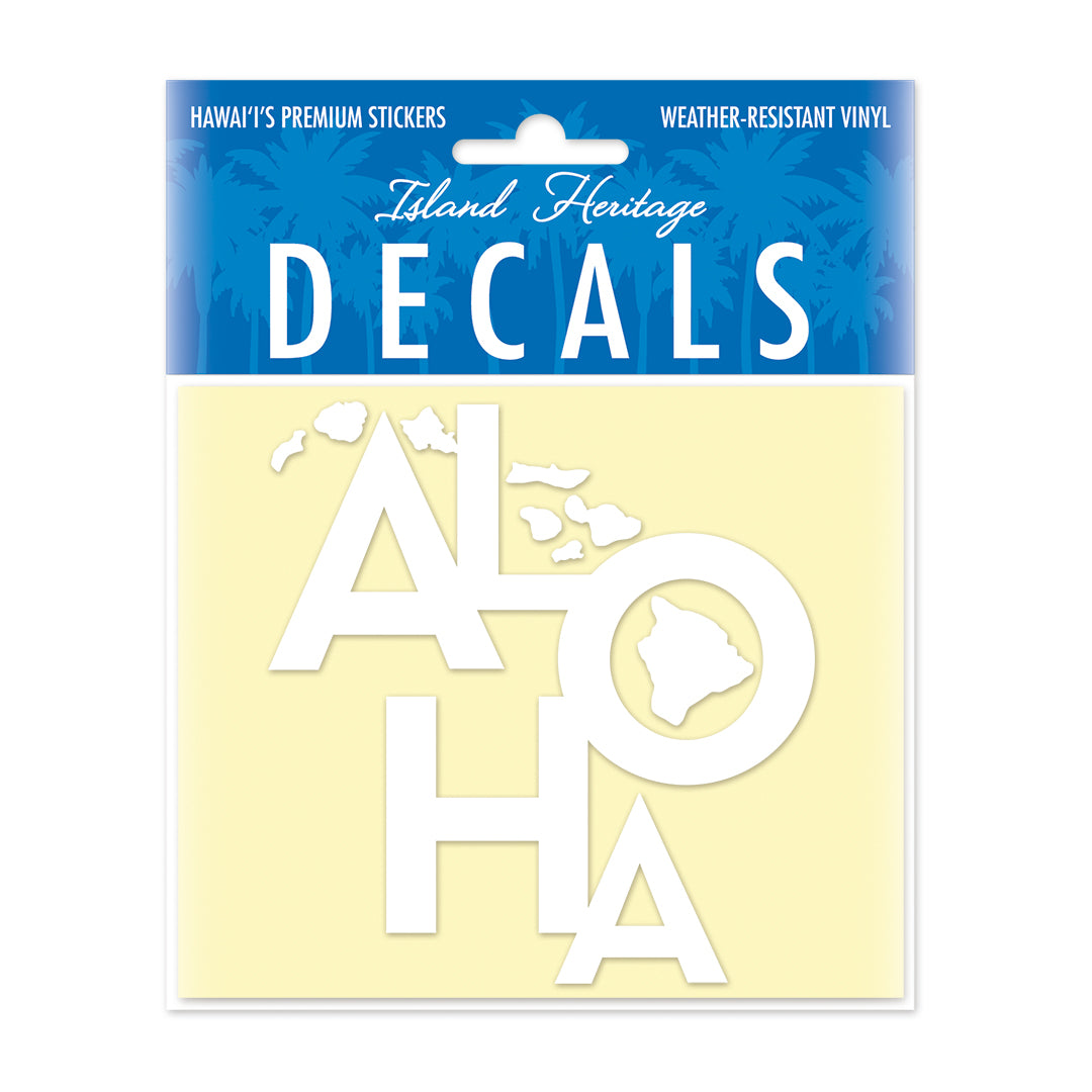 Decal Small Oblong, Tropical Aloha