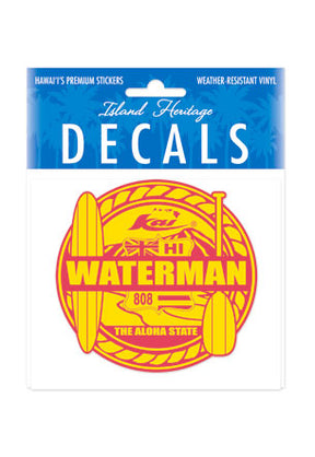 Decal Small Oblong, Waterman Red & Yellow