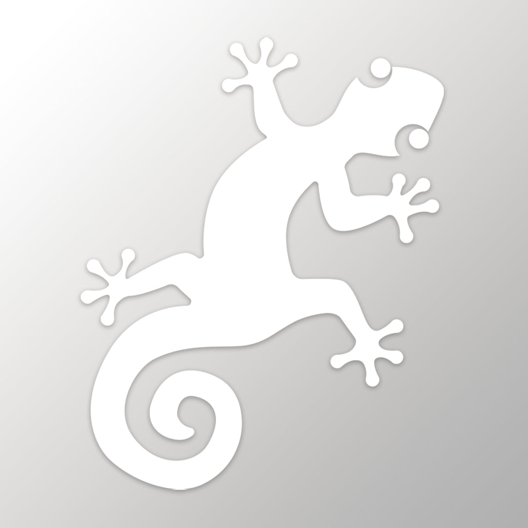 Decal Square, Gecko White