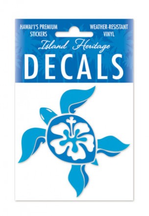 Decal Square, Hibiscus Honu