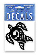Decal Square, Tribal Honu Black