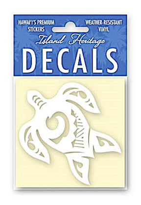 Decal Square, Tribal Honu White