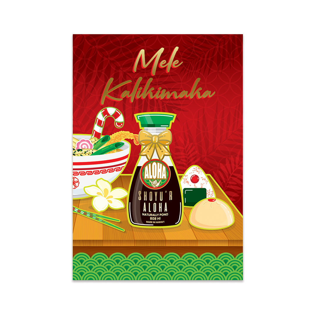 Deluxe Box 12 Pack Cards, Santa's Saimin