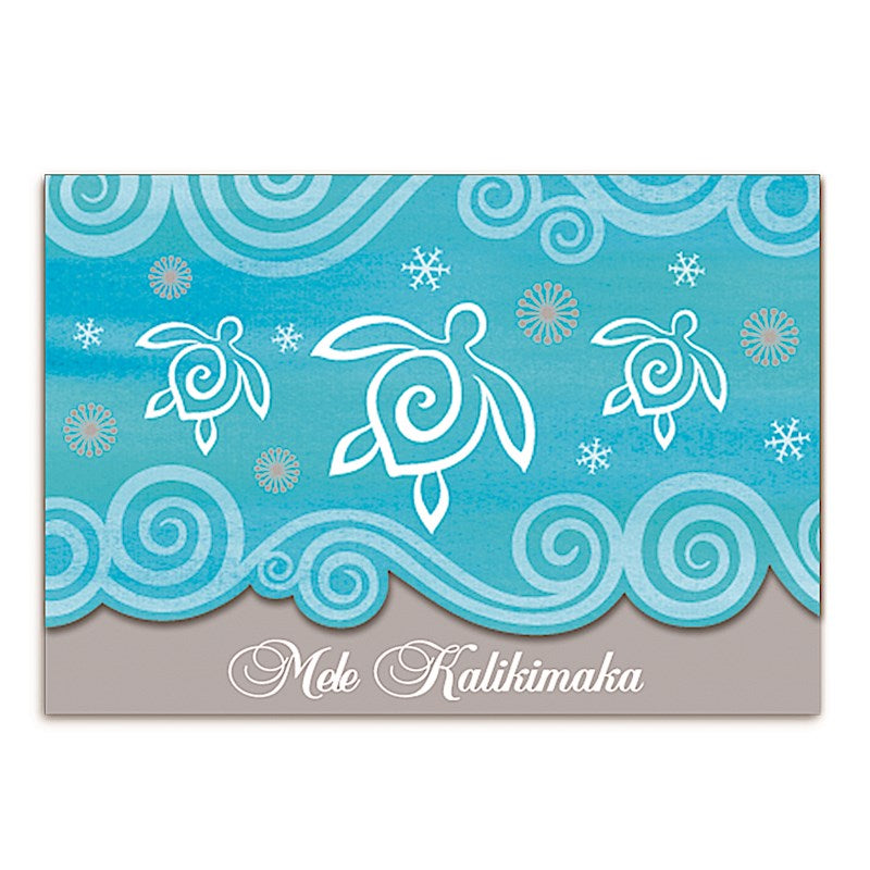 Deluxe Greeting Cards 12 Pack, Holiday Honu Parade 2