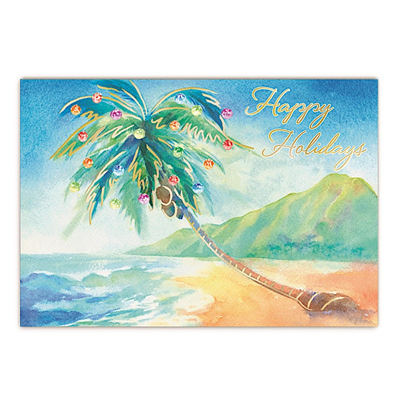 Deluxe Greeting Cards 12 Pack, Holiday on the Beach