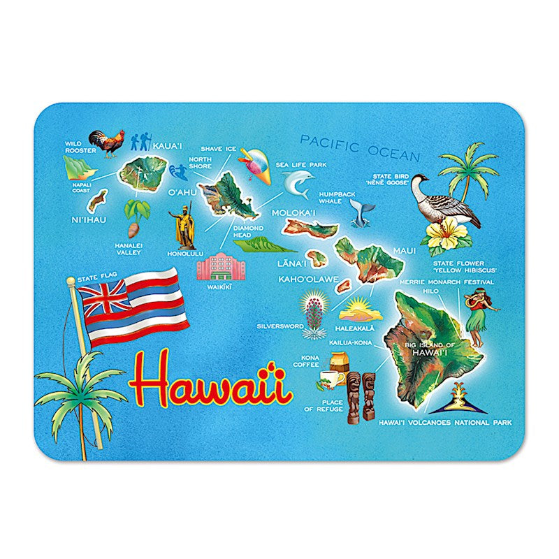 Die-Cut Tin Picture Magnet, Highlights of Hawaiʻi