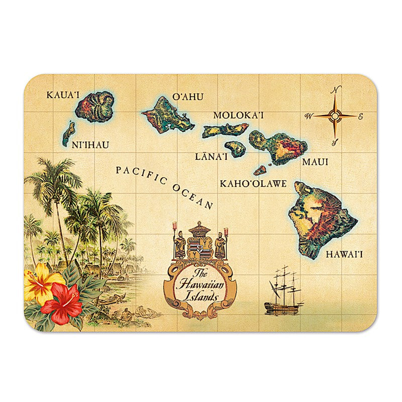 Die-Cut Tin Picture Magnet, Islands of Hawaiʻi