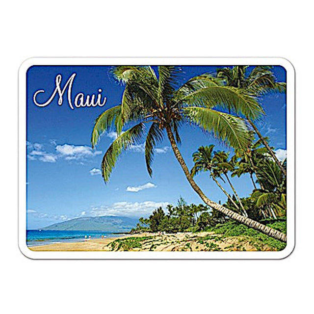 Die-Cut Tin Picture Magnet, Maui Seaside Palm