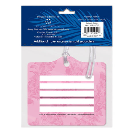 Die Cut Luggage Tag, Leis of Aloha  