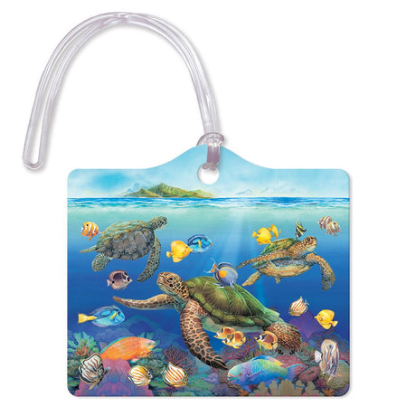 Die Cut Luggage Tag, Ocean of Friends  