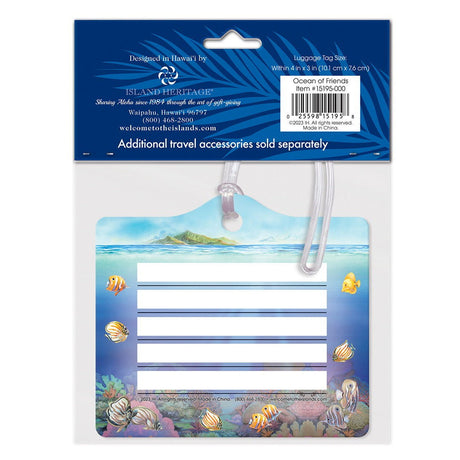 Die Cut Luggage Tag, Ocean of Friends  